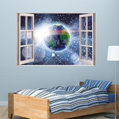 Space Wall Sticker - Earth in Space Window