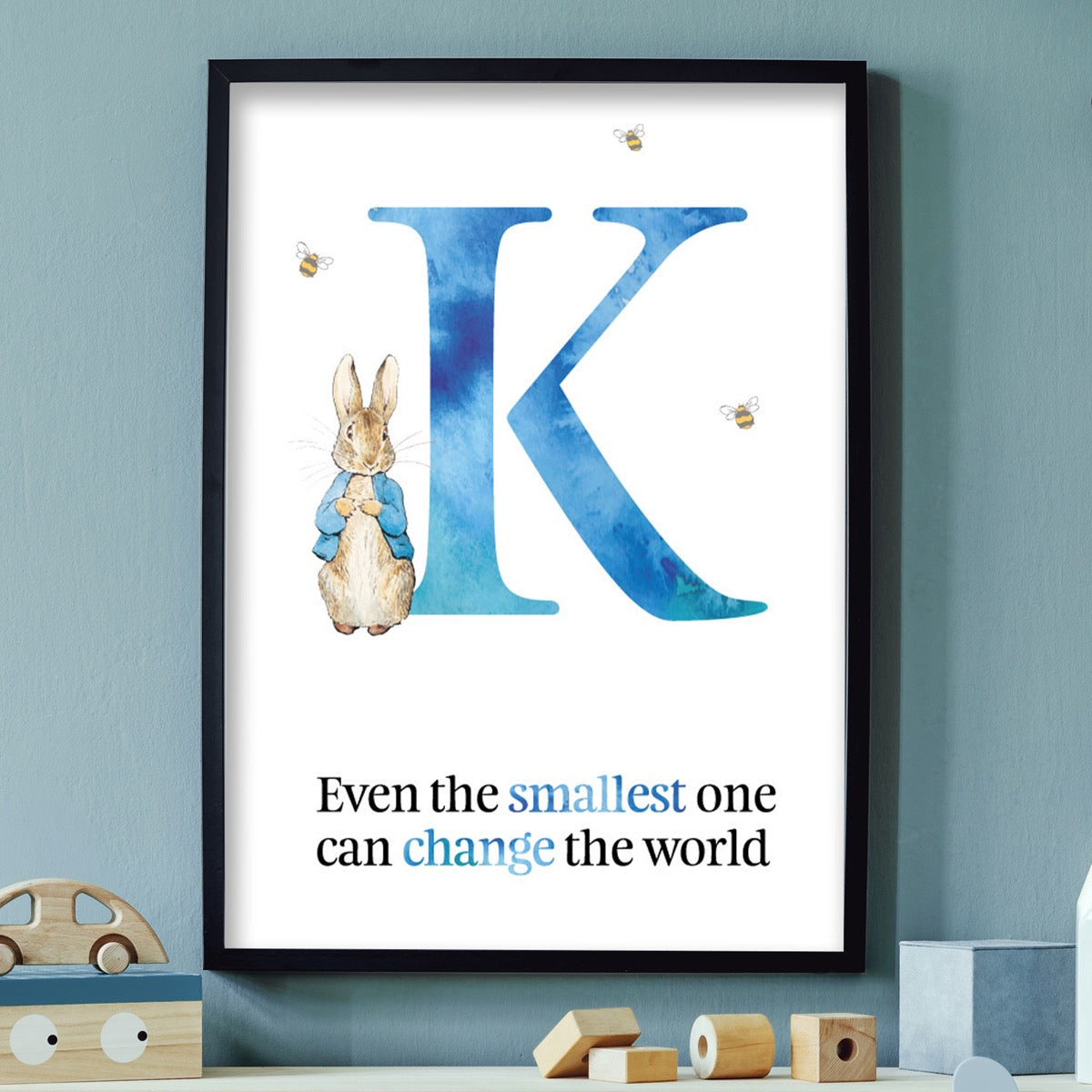 Peter Rabbit Print - Even The Smallest Blue Personalised Letter – www ...