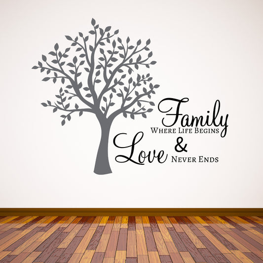 Family Tree Quote Wall Sticker