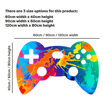 Gaming Wall Sticker - Paint Splatter Gamer Controller