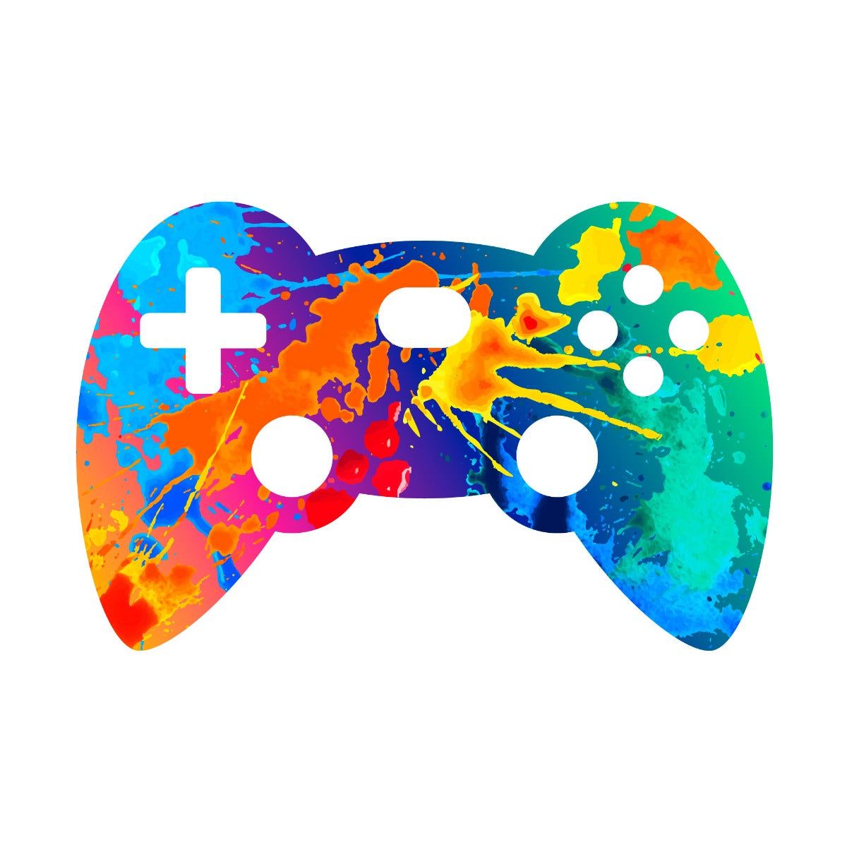 Gaming Wall Sticker - Paint Splatter Gamer Controller