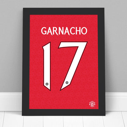 Manchester United FC Print - Garnacho Shirt Design Poster