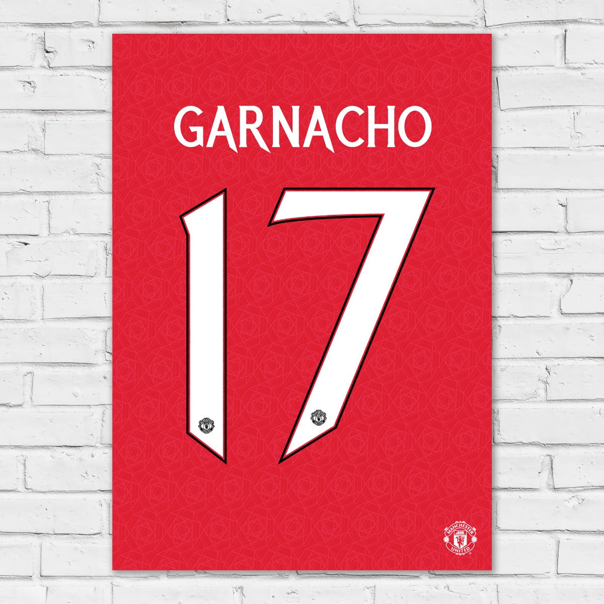 Manchester United FC Print - Garnacho Shirt Design Poster