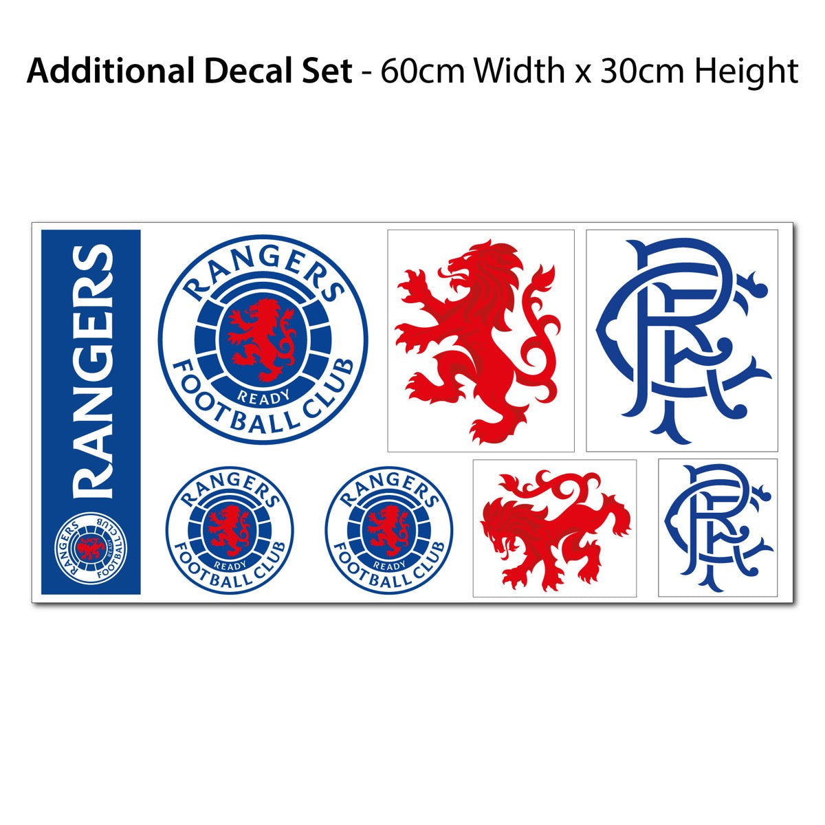 Rangers F.C John Lundstram 23/24 Broken Wall Sticker + Decal Set Football Art