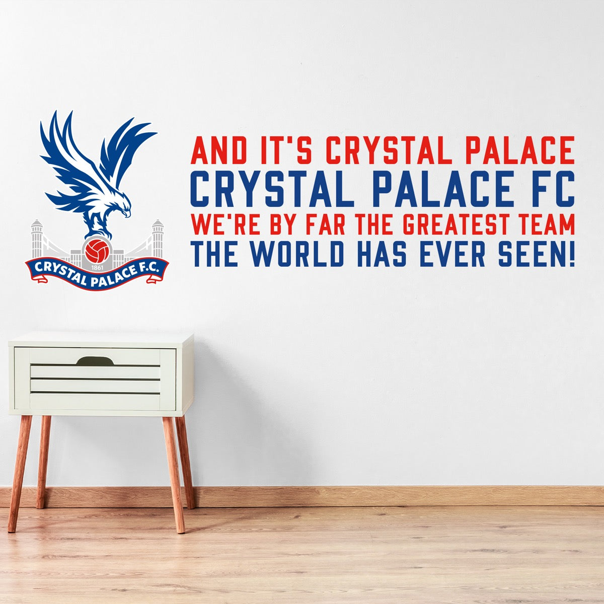 Crystal Palace Crest Greatest Team Song Wall Sticker