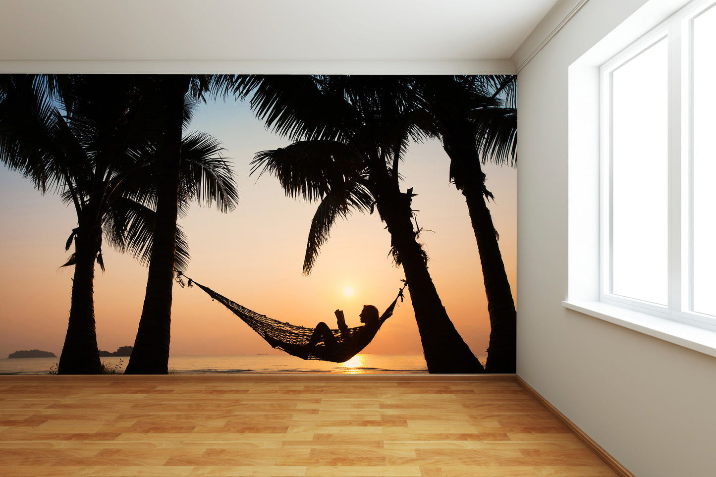 Hammock at Sunset Wall Mural