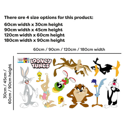 Looney Tunes Wall Sticker - Looney Tunes 10 Character Set Wall Decal Art