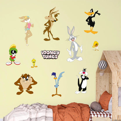 Looney Tunes Wall Sticker - Looney Tunes 10 Character Set Wall Decal Art