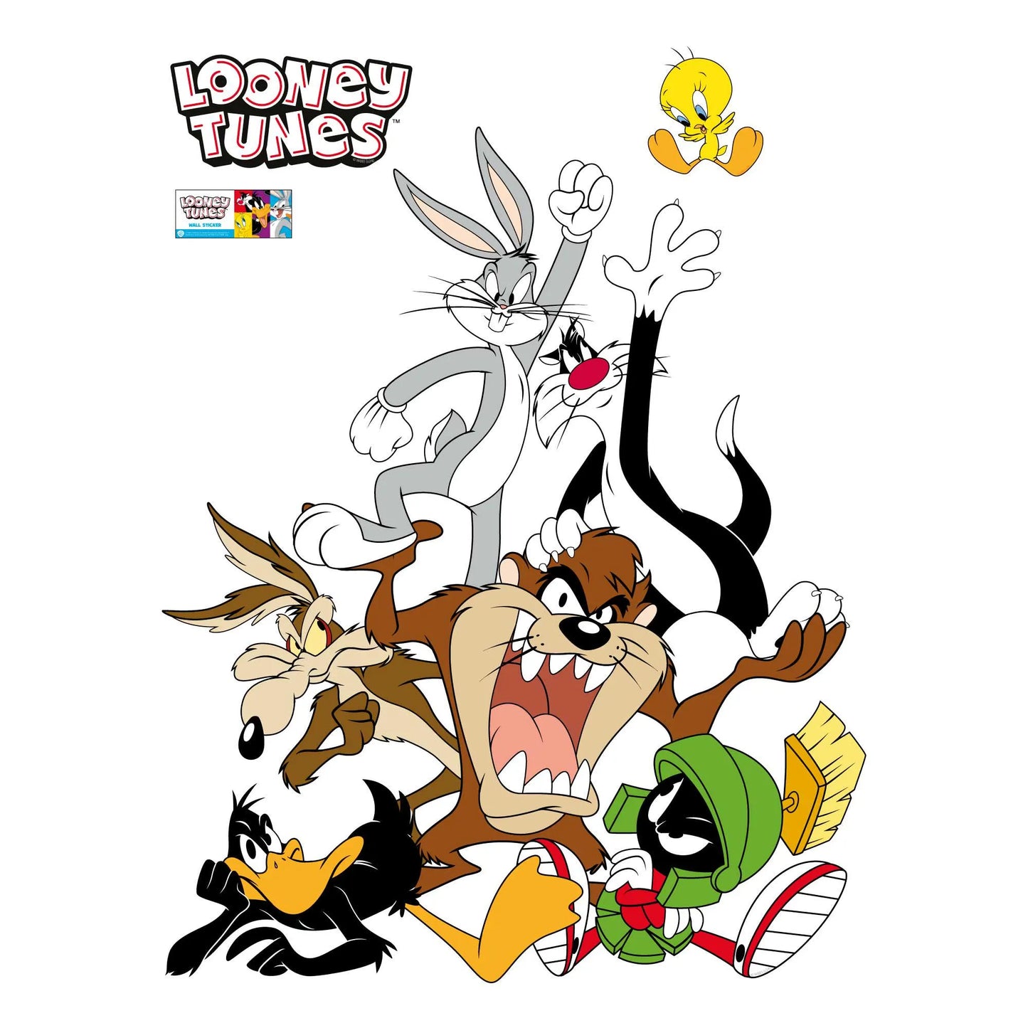 Looney Tunes Wall Sticker - Group Pyramid Wall Decal Art