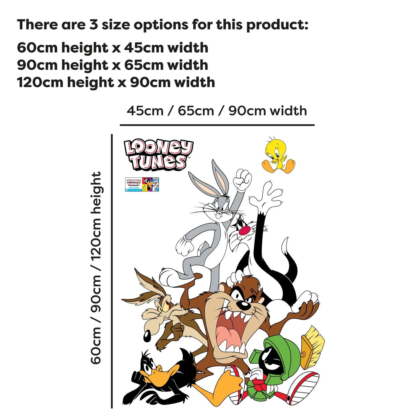 Looney Tunes Wall Sticker - Group Pyramid Wall Decal Art