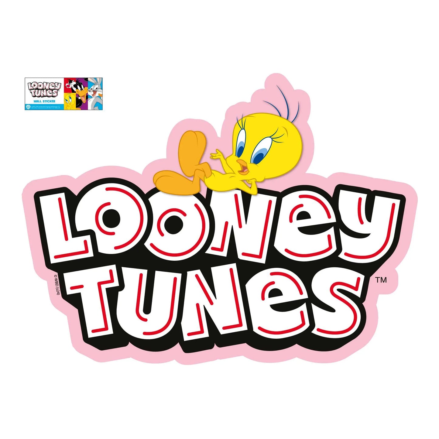 Looney Tunes Wall Sticker - Tweety Bird Lay On Logo Wall Decal Art