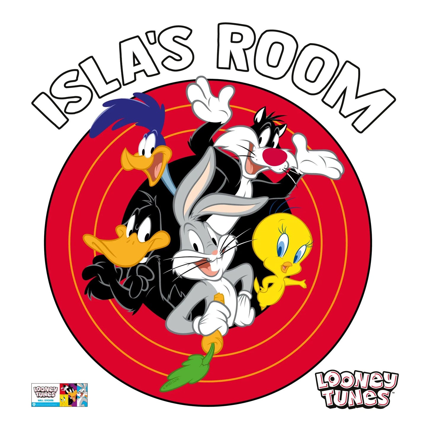 Looney Tunes Wall Sticker - Group Bullseye Personalised Wall Decal Art