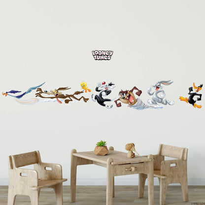 Looney Tunes Wall Sticker - Group Running Left Wall Decal Art