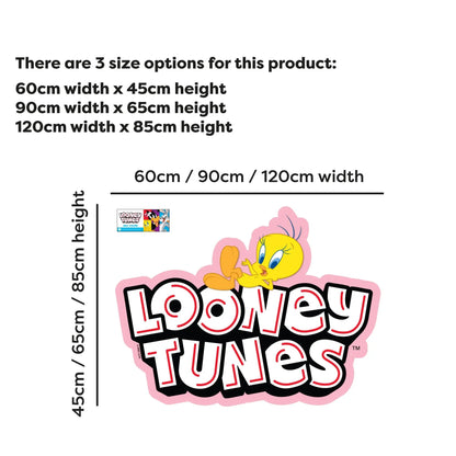 Looney Tunes Wall Sticker - Tweety Bird Lay On Logo Wall Decal Art