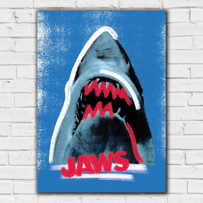 Jaws Print - Red Spray Paint Shark Teeth