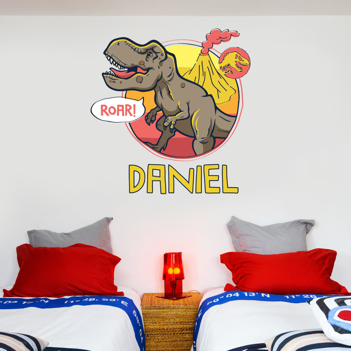 Jurassic World T- Rex Roar Personalised Wall Sticker