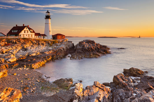 Lighthouse and Coastline Wall Mural
