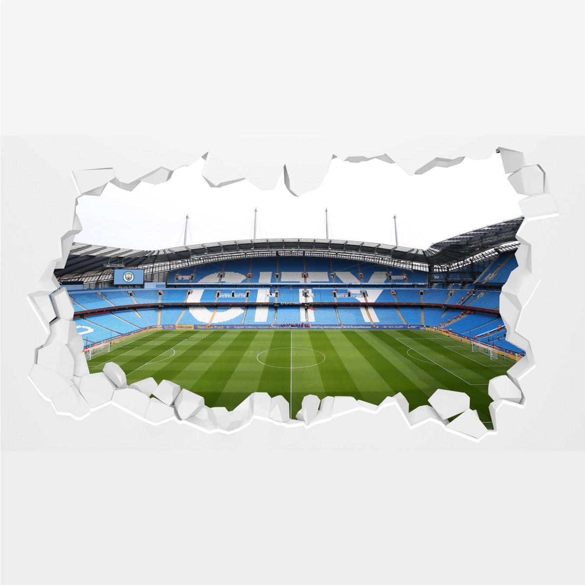 Manchester City Football Club - CITY in Stands Broken Wall Sticker