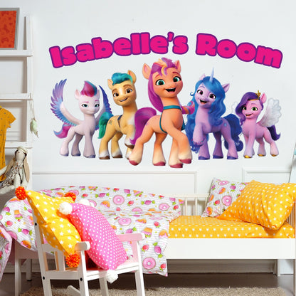 My Little Pony Wall Sticker - A New Generation Group Personalised Name