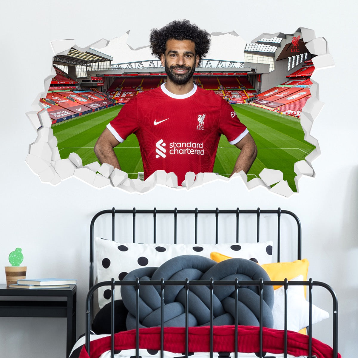 Liverpool Mo Salah Smashed Wall Mural