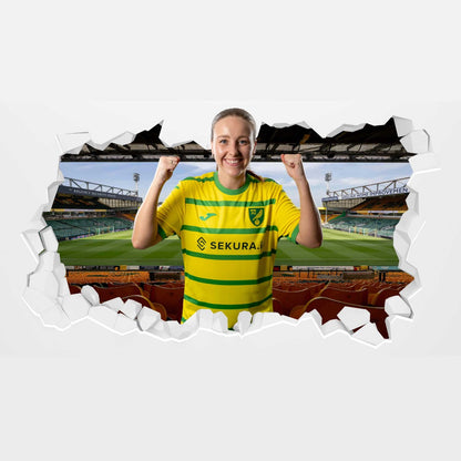 Norwich City FC - Millie Daviss 23-24 Player Broken Wall Sicker