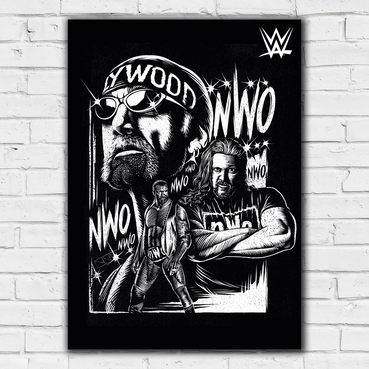 WWE Print - NWO Black and White Graphic Poster