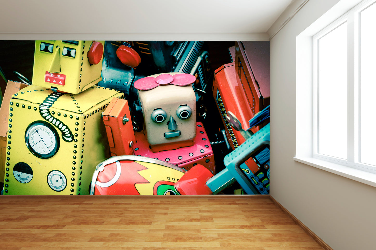 Vintage Robot Toys Wall Mural