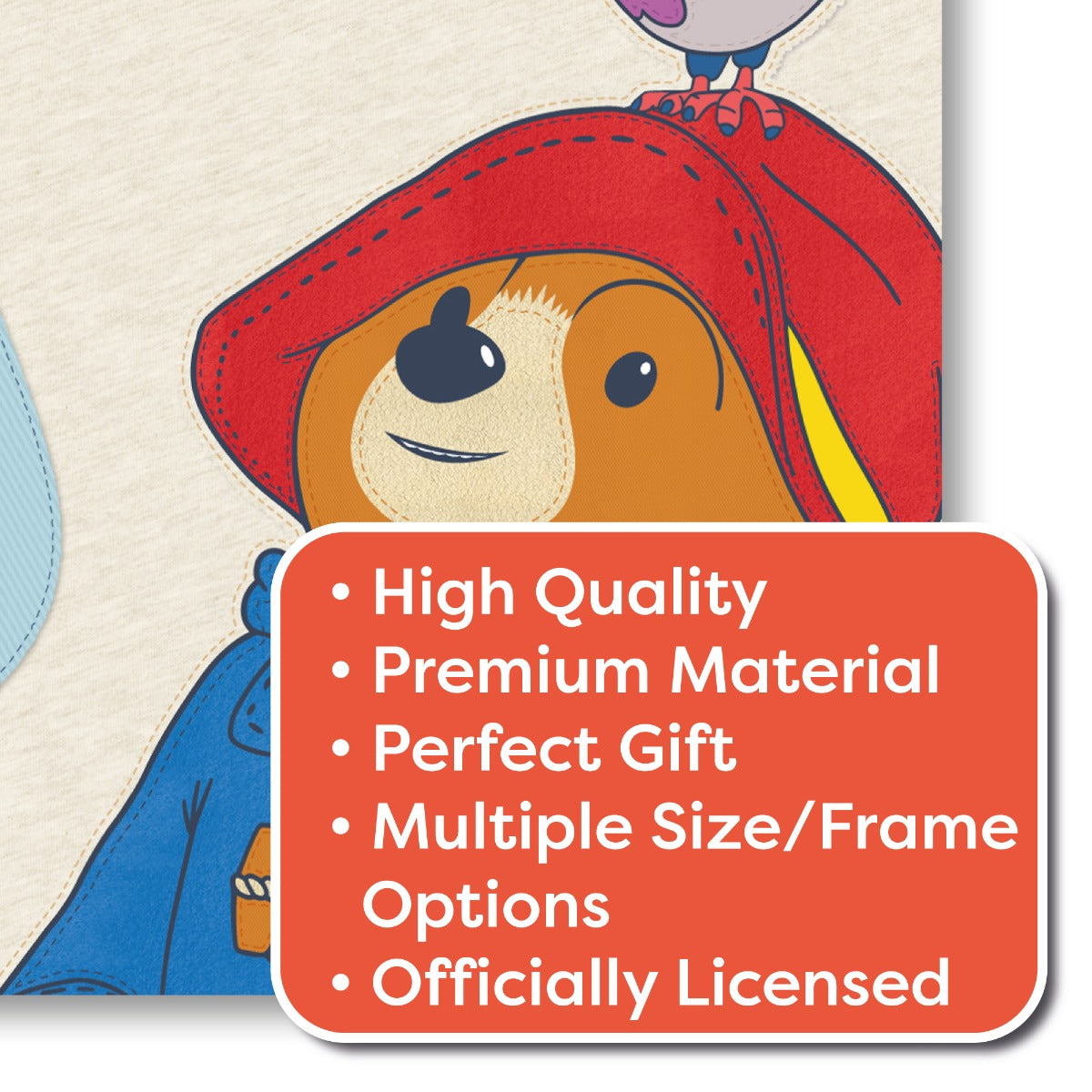 Paddington Bear TV Print - Patchwork Wall Art