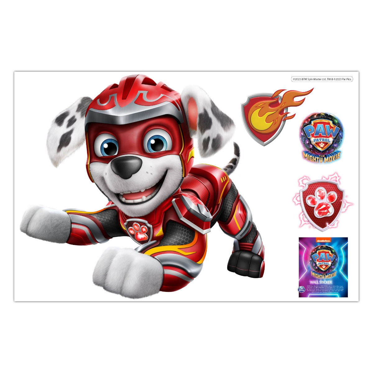 Paw Patrol The Mighty Movie Marshall Wall Sticker