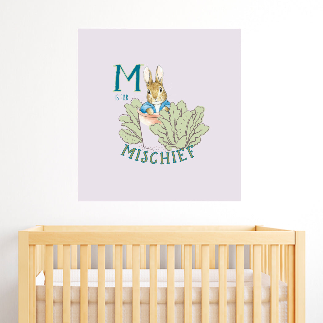 Peter Rabbit M Is For Mischief Wall Sticker