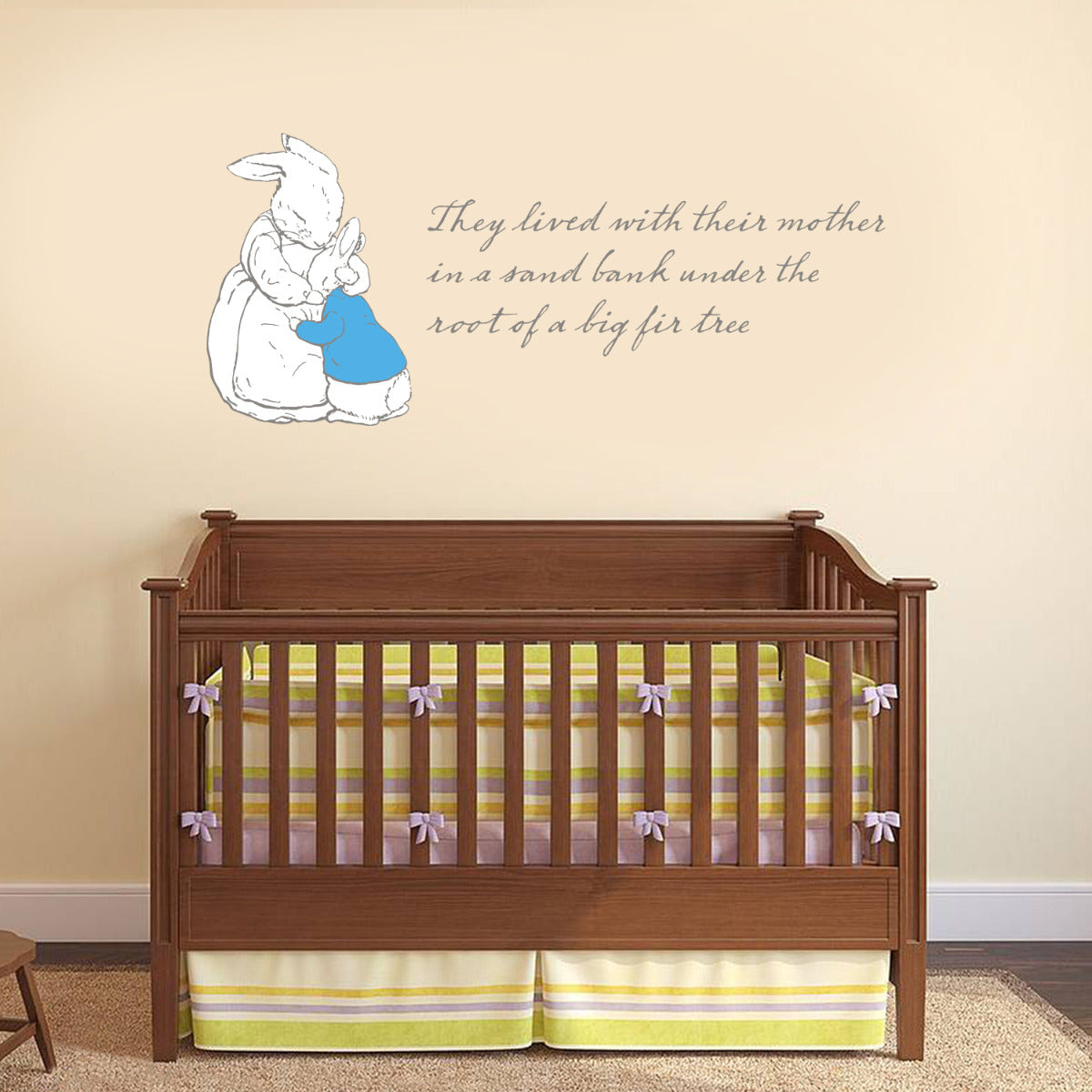 Peter Rabbit Under The Root Of A Big Fir Tree Wall Sticker