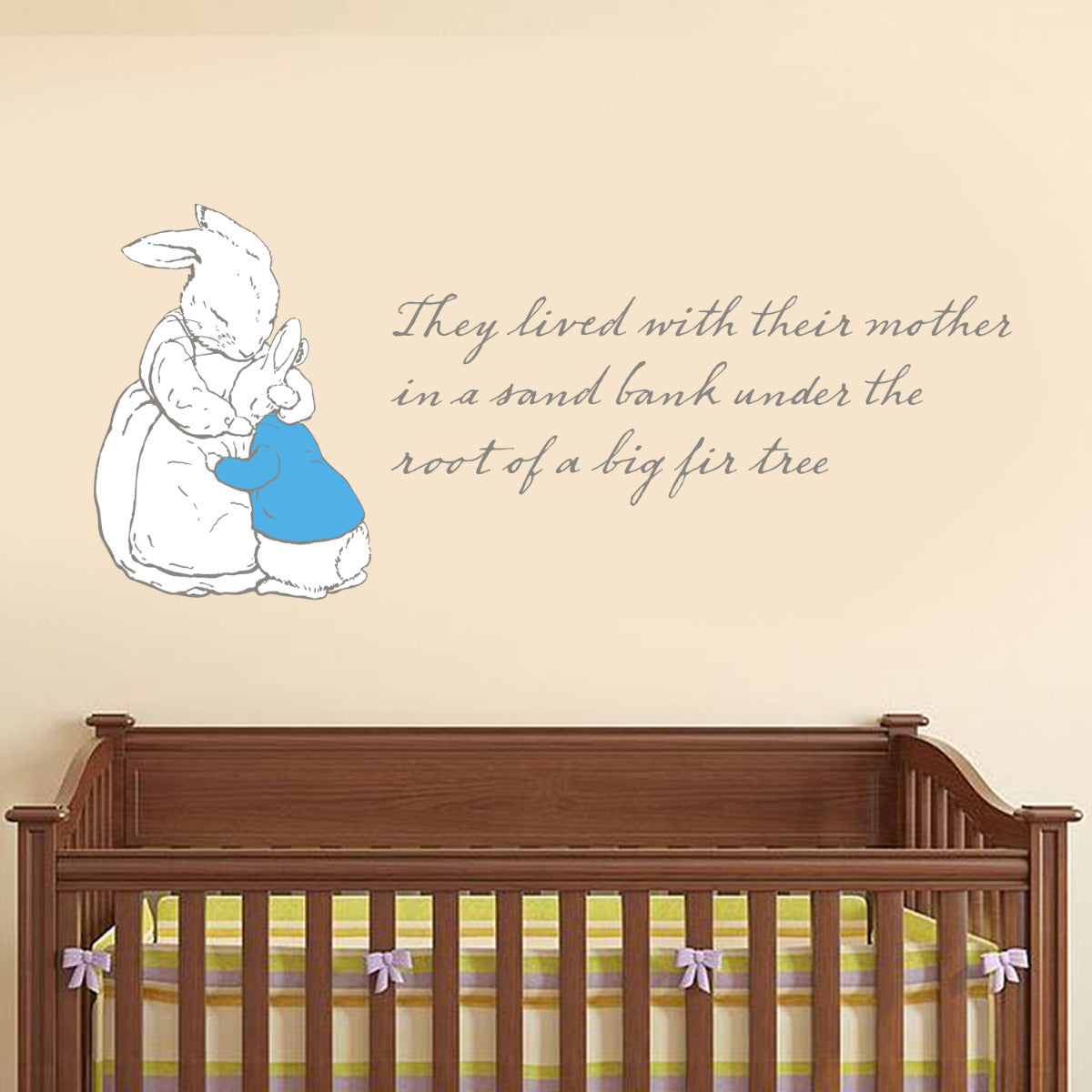 Peter Rabbit Under The Root Of A Big Fir Tree Wall Sticker Mural