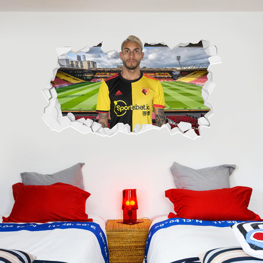 Watford Pereyra Broken Wall Sticker