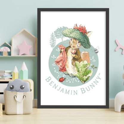 Peter Rabbit Print - Benjamin Bunny Garden Circle Print