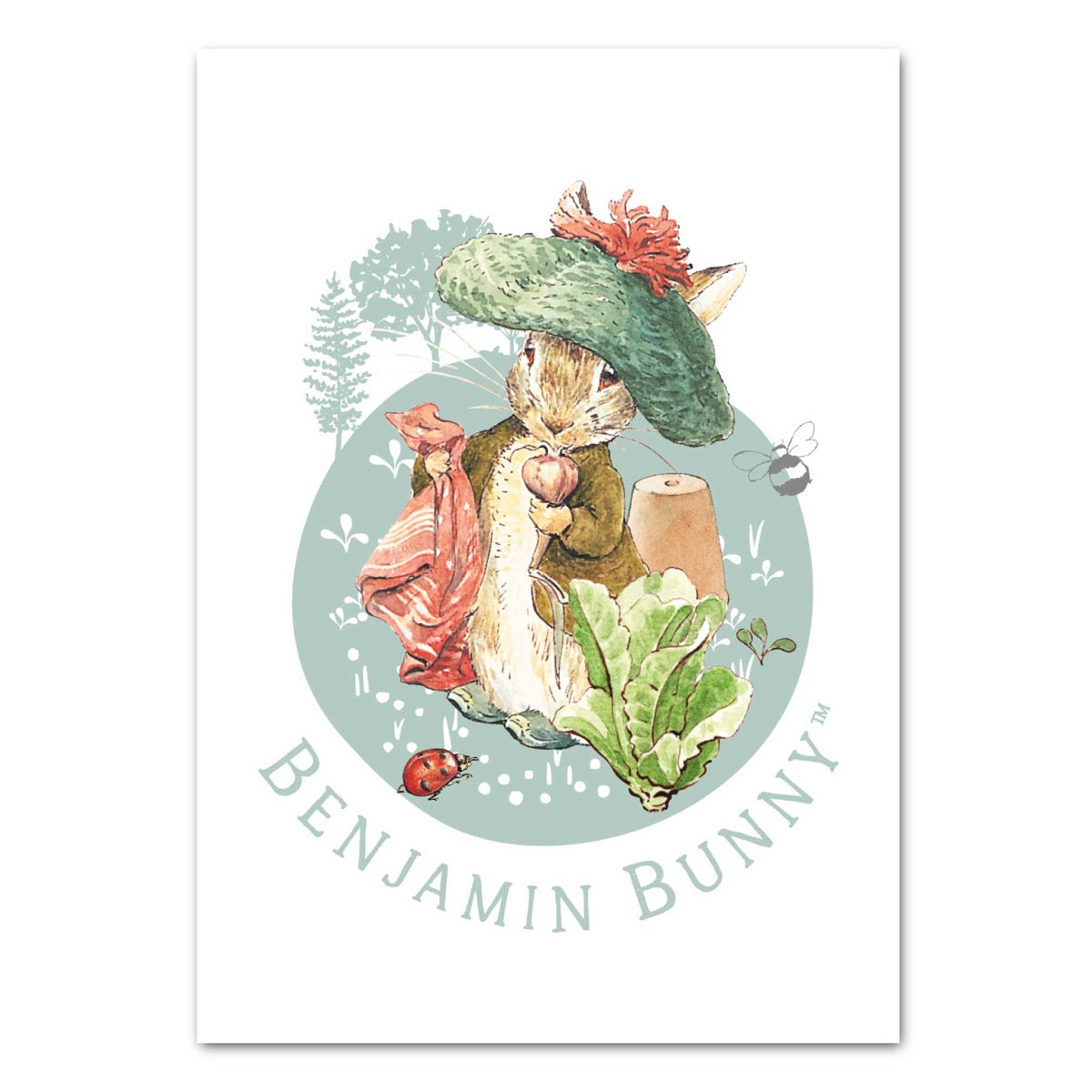 Peter Rabbit Print - Benjamin Bunny Garden Circle Print