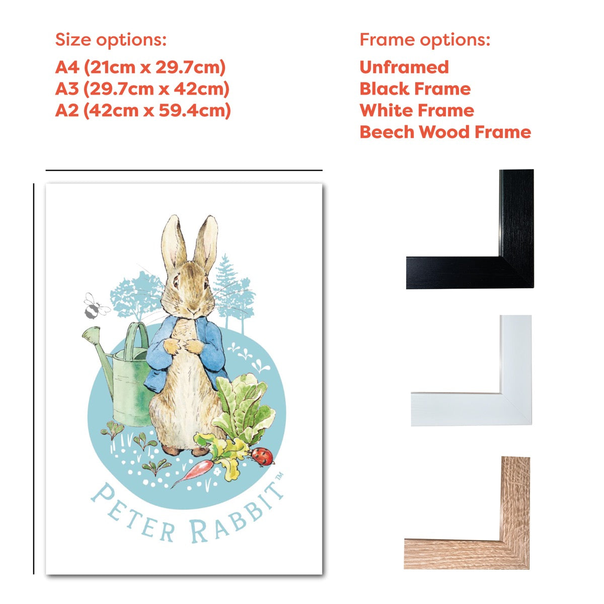 Peter Rabbit Print - Peter Garden Circle Print