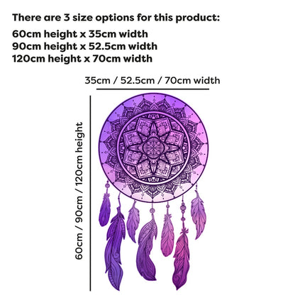 Mandala Wall Sticker - Pink and Purple Mandala Dreamcatcher