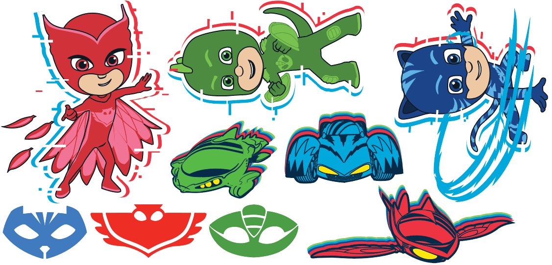 PJ Masks: Character Wall Sticker Set