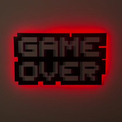 Game Over Gaming LED Backlit Wallpop