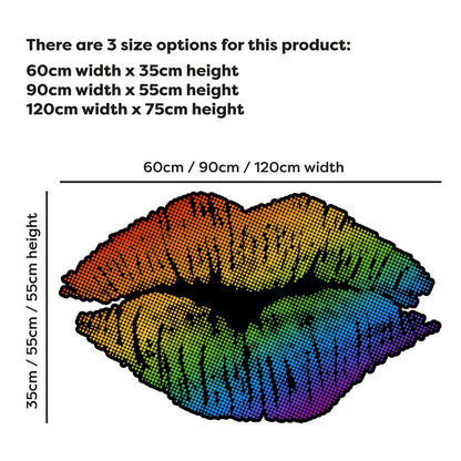 Rainbow Wall Sticker - Rainbow Lips