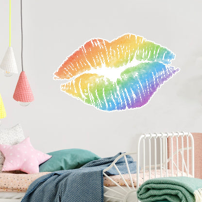 Rainbow Wall Sticker - Rainbow Lips