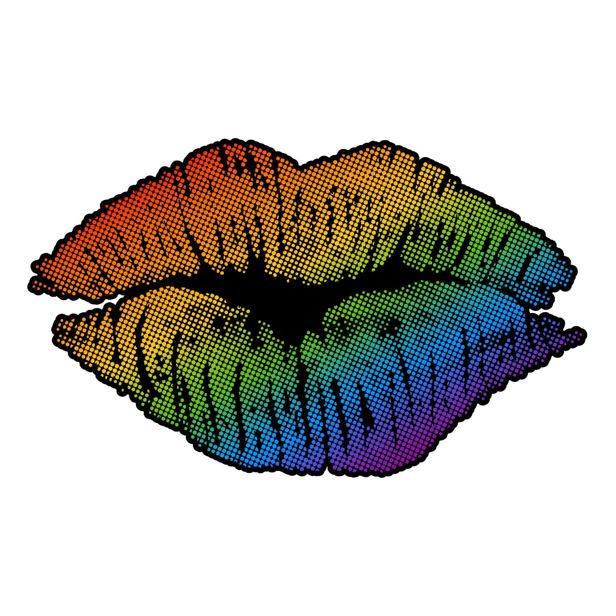 Rainbow Wall Sticker - Rainbow Lips