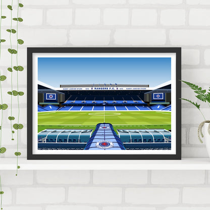 Rangers F.C - Sandy Jardine Stand Stadium Illustration Print