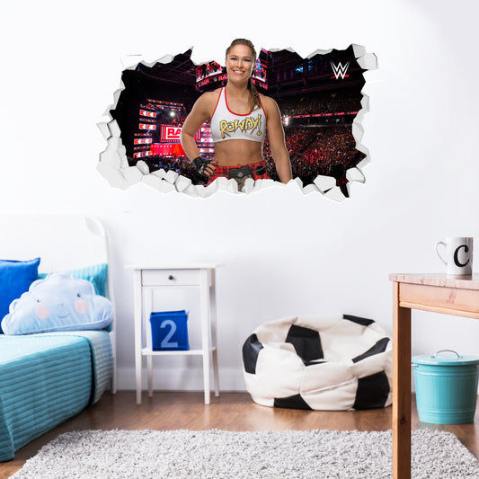 WWE Rhonda Rousey Broken Wall Sticker