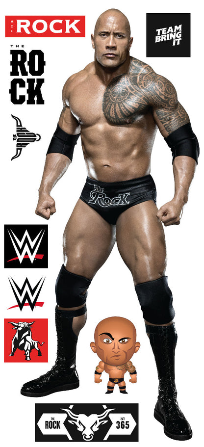 WWE - The Rock Wrestler Decal 1 + Bonus Wall Sticker Set