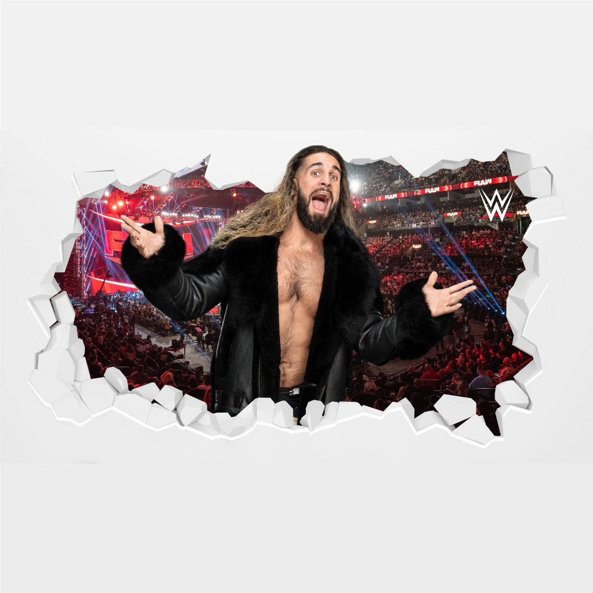 WWE - Seth Rollins 2023 Broken Wall Sticker