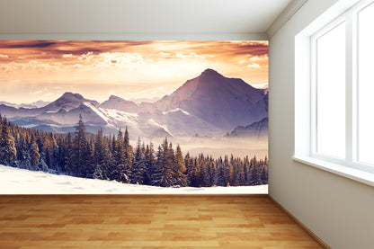 Snowy Mountains Wall Mural