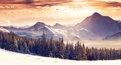 Snowy Mountains Wall Mural