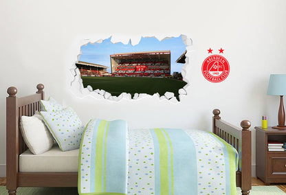 Aberdeen Football Club - Smashed Pittodrie Stadium Stand Wall Sticker