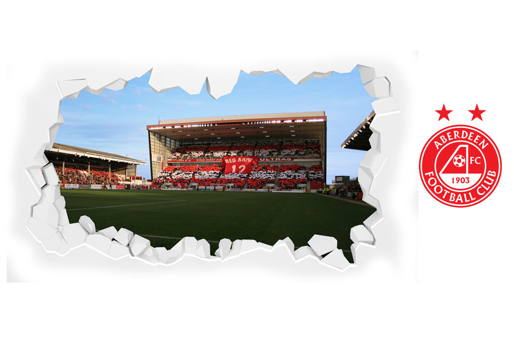 Aberdeen Football Club - Smashed Pittodrie Stadium Stand Wall Sticker